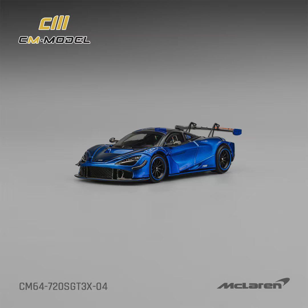 1/64 McLaren 720S GT3x Aurora Blue - CM Models - CM64-720SGT3X-04