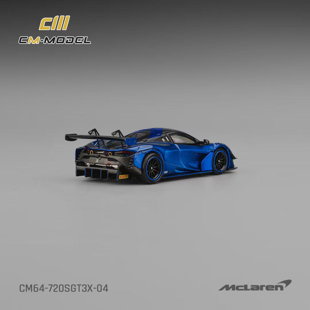 1/64 McLaren 720S GT3x Aurora Blue - CM Models - CM64-720SGT3X-04