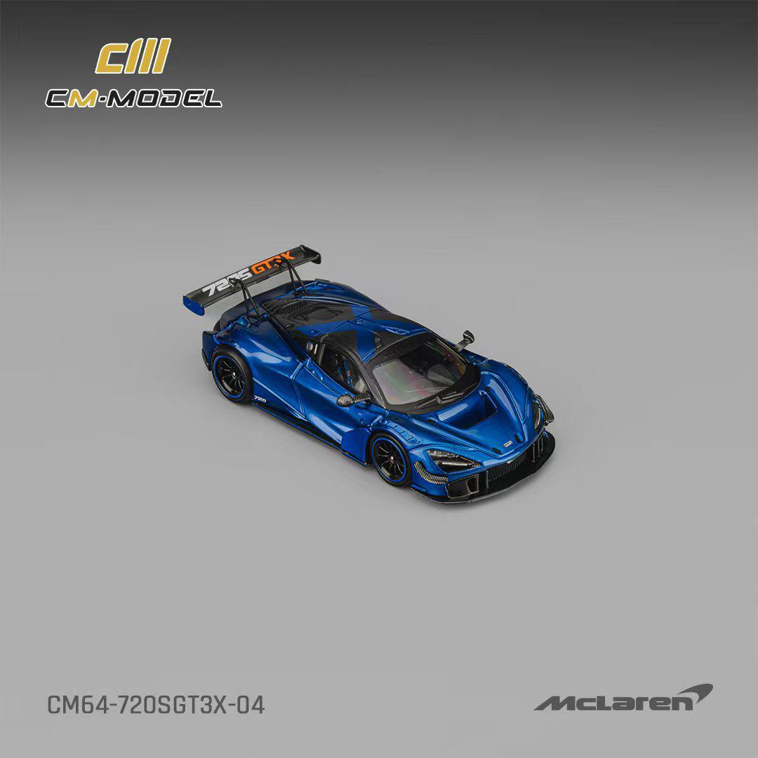 1/64 McLaren 720S GT3x Aurora Blue - CM Models - CM64-720SGT3X-04