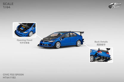 1/64 Civic FD2, Spoon modified - Micro Turbo - MT6411B2