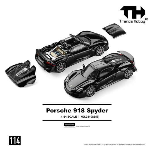 1/64 Porsche 918 Spyder, - Trends Hobby - TH241086 - 2 colour choices