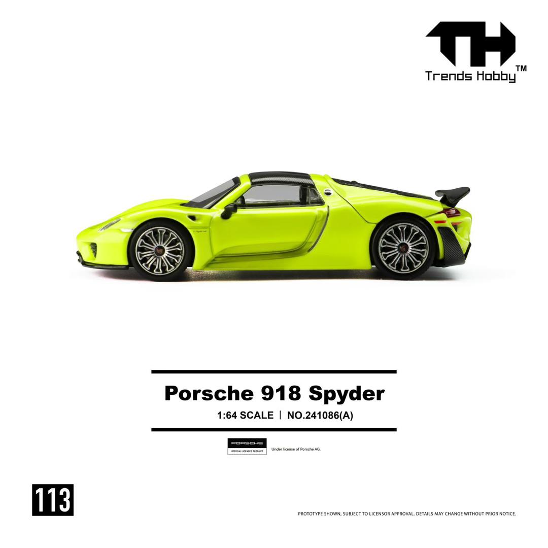 1/64 Porsche 918 Spyder, - Trends Hobby - TH241086 - 2 colour choices