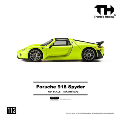 1/64 Porsche 918 Spyder, - Trends Hobby - TH241086 - 2 colour choices