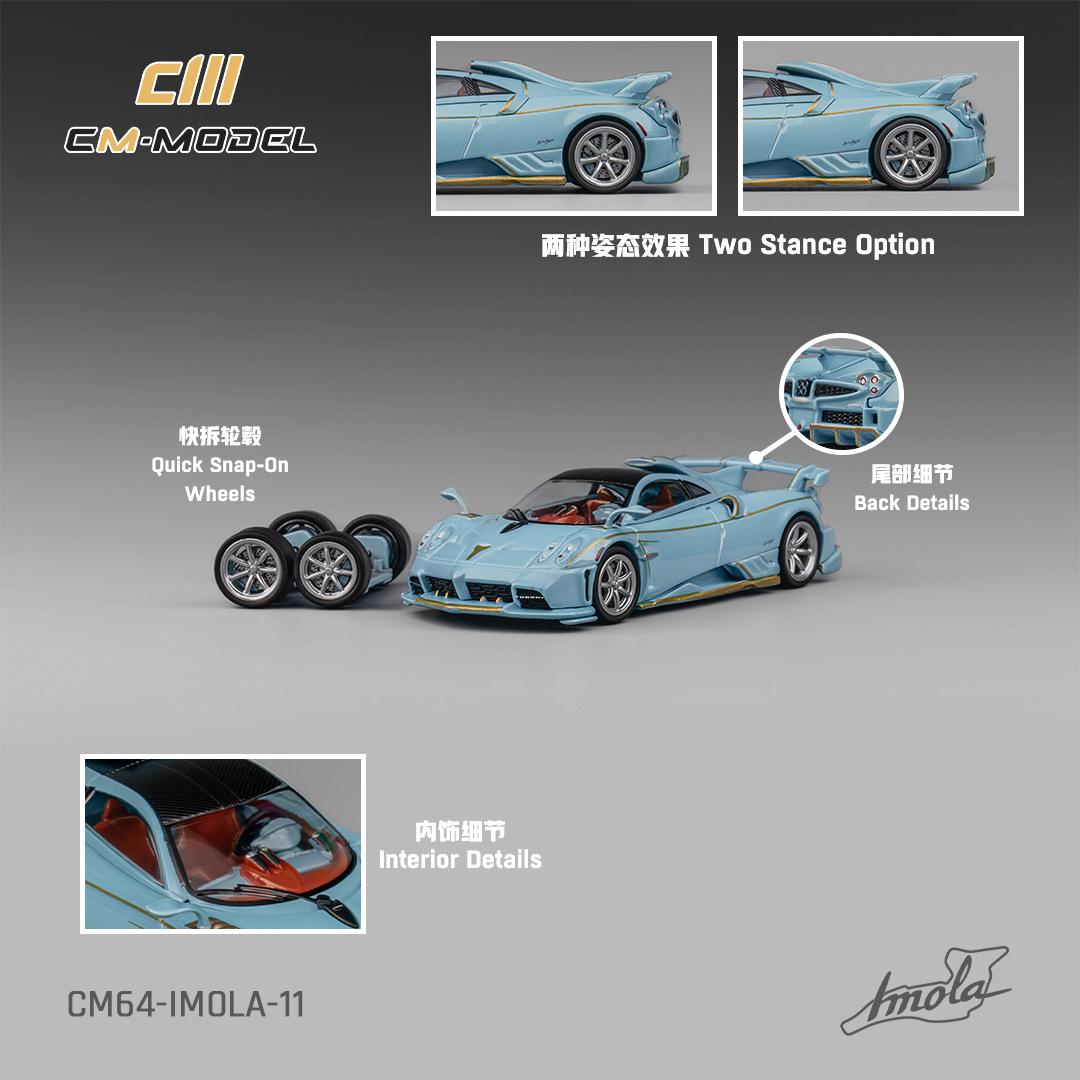 1/64 Pagani Imola V12 ice crystal blue Azzurro Sardegna - CM Models - CM64-IMOLA-11