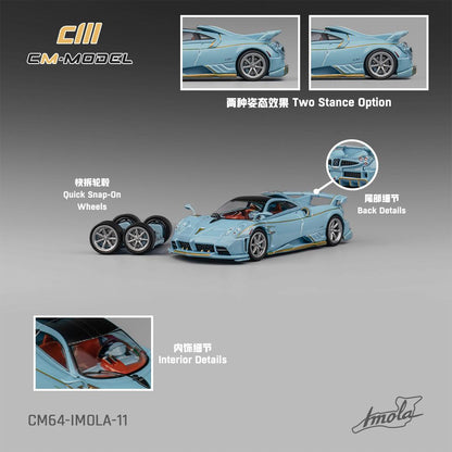 1/64 Pagani Imola V12 ice crystal blue Azzurro Sardegna - CM Models - CM64-IMOLA-11