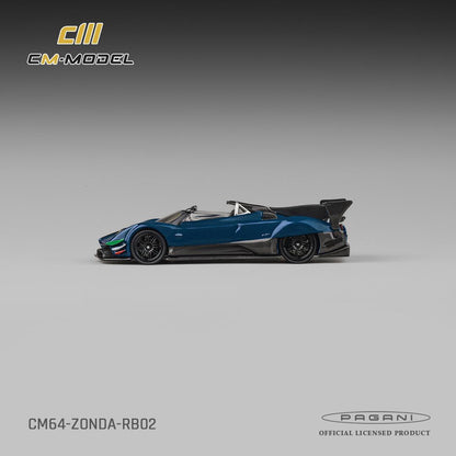 1/64 Pagani Zonda Revo Barchetta - Full Carbon Blue - CM Models - CM64-RB-02