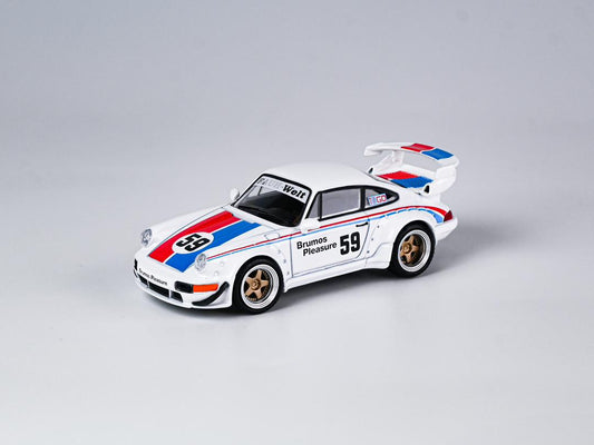 1/64 Brumos Pleasure #59 RWB964 GT Wing / H300 flatbed trailer - Kitgo x Model Model - 2 options