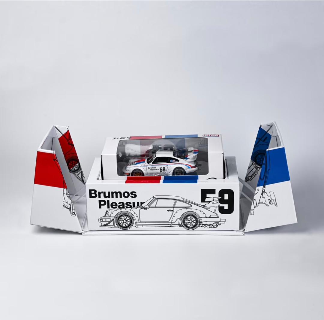 1/64 Brumos Pleasure #59 RWB964 GT Wing / H300 flatbed trailer - Kitgo x Model Model - 2 options