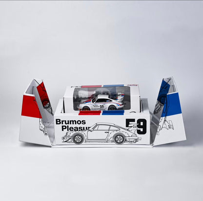 1/64 Brumos Pleasure #59 RWB964 GT Wing / H300 flatbed trailer - Kitgo x Model Model - 2 options