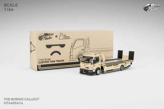 1/64 - 300 series flatbed trailer Custom Tow Truck The Boring Co - Micro Turbo - MT6405A14