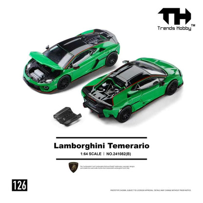 1/64  Lamborghini "Reckless" Temerario - Trends Hobby - 2 colour options