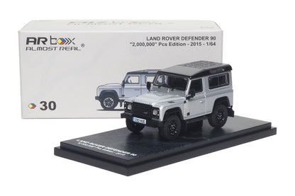 1/64 Land Rover Defender 90 2015 RHD Silver - AR Box - 610202001