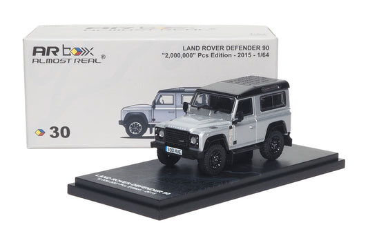 1/64 Land Rover Defender 90 2015 RHD Silver - AR Box - 610202001