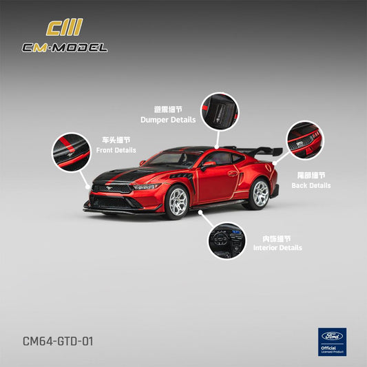 1/64 Mustang GTD - Flame Red Chroma Flame - CM Models - CM64-GTD-01