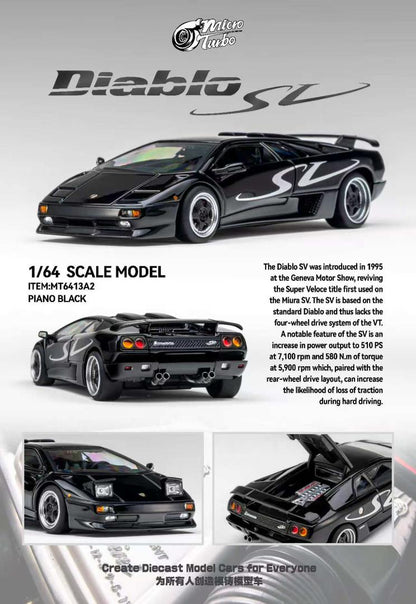 1/64 Diablo SV Metallic Black - Micro Turbo - MT6413A2