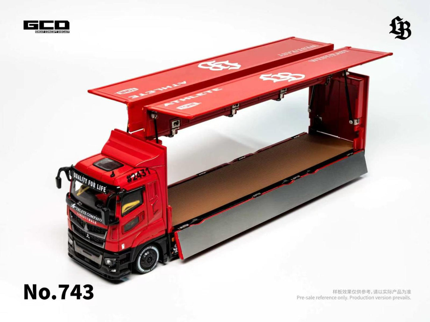 1/64 Super Silhouette · Red/Black – Mitsubishi Fuso Truck - GCD - KS-073-743