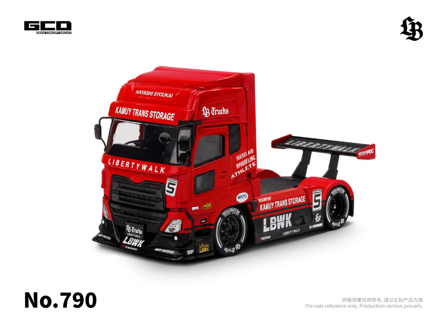 1/64 Super Silhouette · Red/Black – LB-Trucks UD QUON Head - GCD - KS-099-790