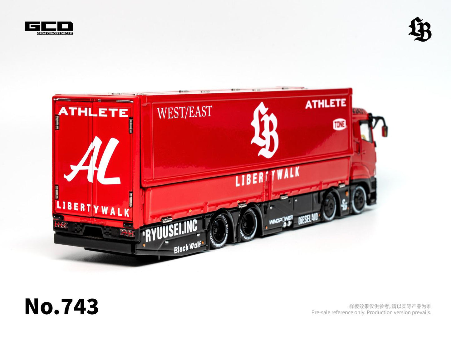 1/64 Super Silhouette · Red/Black – Mitsubishi Fuso Truck - GCD - KS-073-743