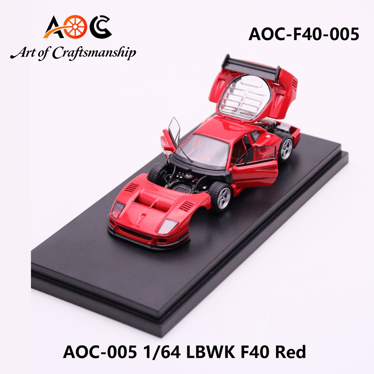1/64 Ferarri LBWK F40 Red - AOC - AOC-F40-005