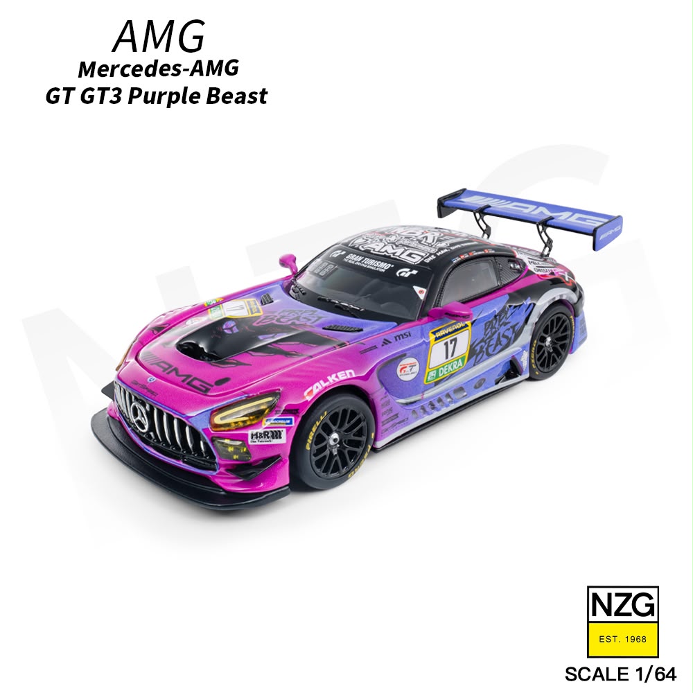1/64 Mecedes - AMG GT3 Purple Beast #17 - KiloWorks/ NZG - 1146000004