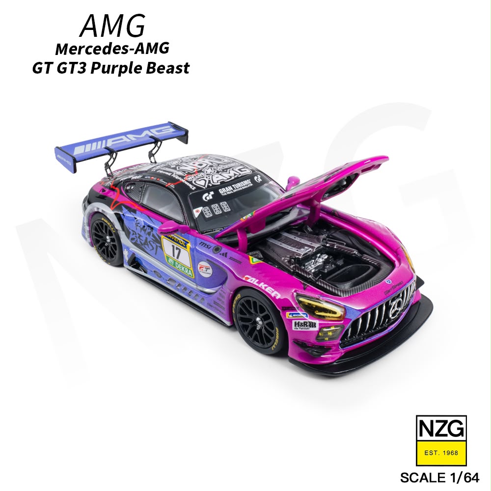 1/64 Mecedes - AMG GT3 Purple Beast #17 - KiloWorks/ NZG - 1146000004