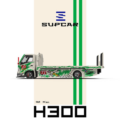 1/64 - 300 series flatbed trailer Custom Tow Truck Tyrannosaurus (Sketchy) - Supcar