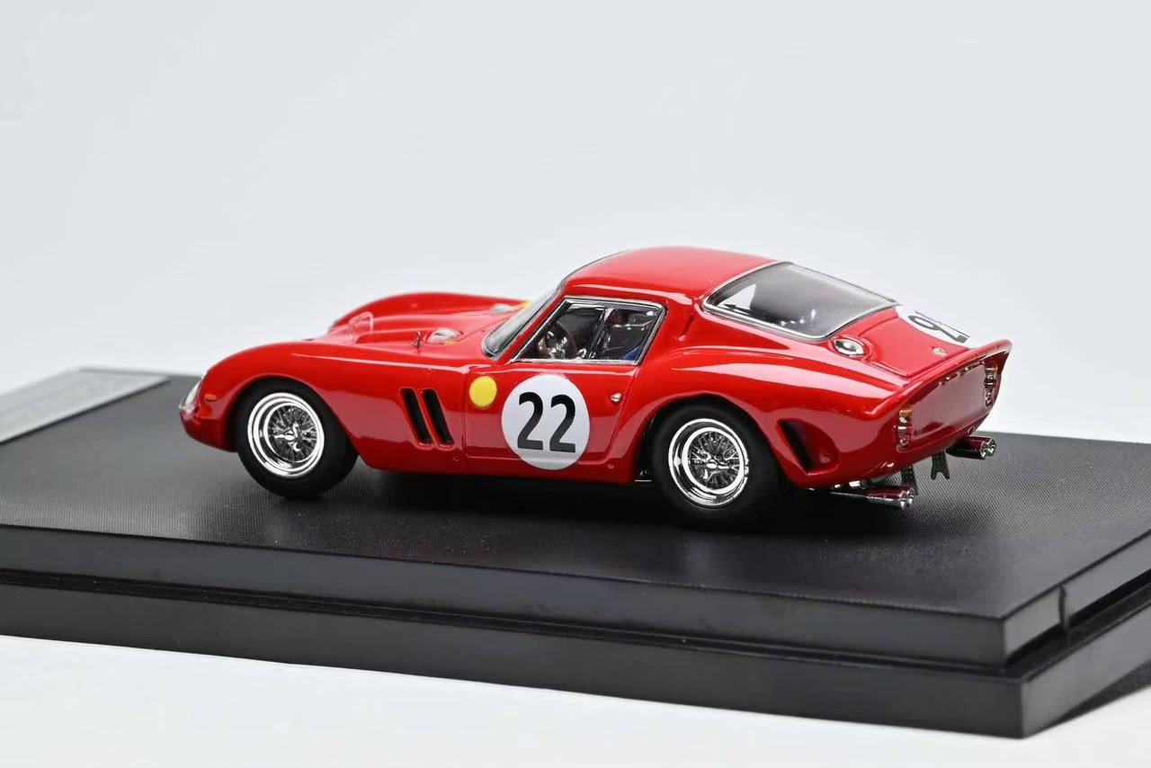 1/64 - Ferrari GTO 250 Rosso Corsa Livery Equipe Nationale Belge LeMans 24H 1962 - Classic Lover