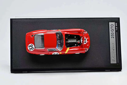 1/64 - Ferrari GTO 250 Rosso Corsa Livery Equipe Nationale Belge LeMans 24H 1962 - Classic Lover