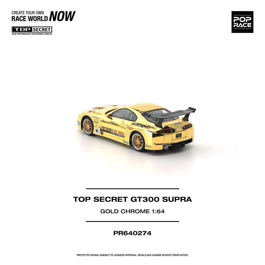 1/64 Top Secret GT300 Supra, gold chrome - Poprace - PR640274