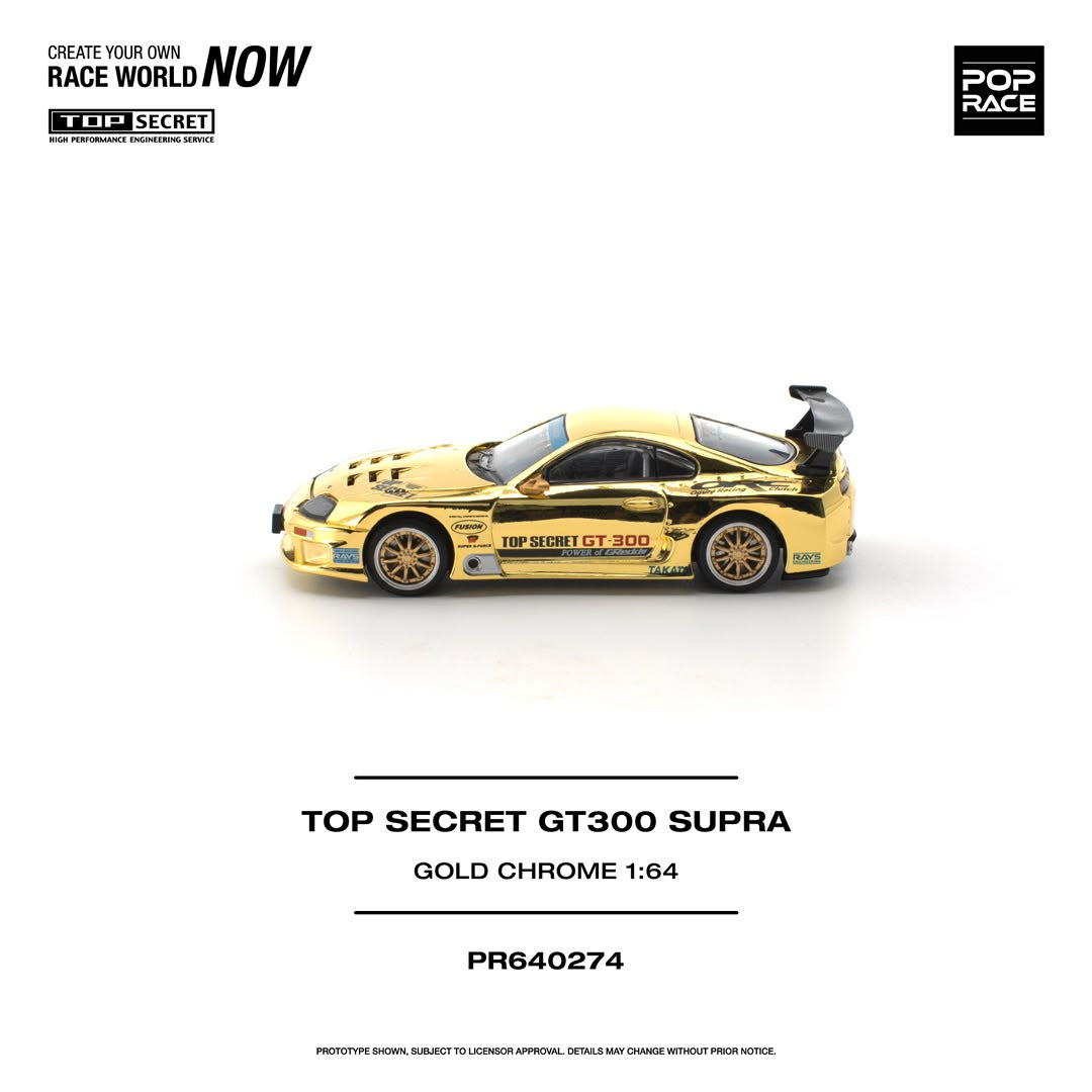 1/64 Top Secret GT300 Supra, gold chrome - Poprace - PR640274