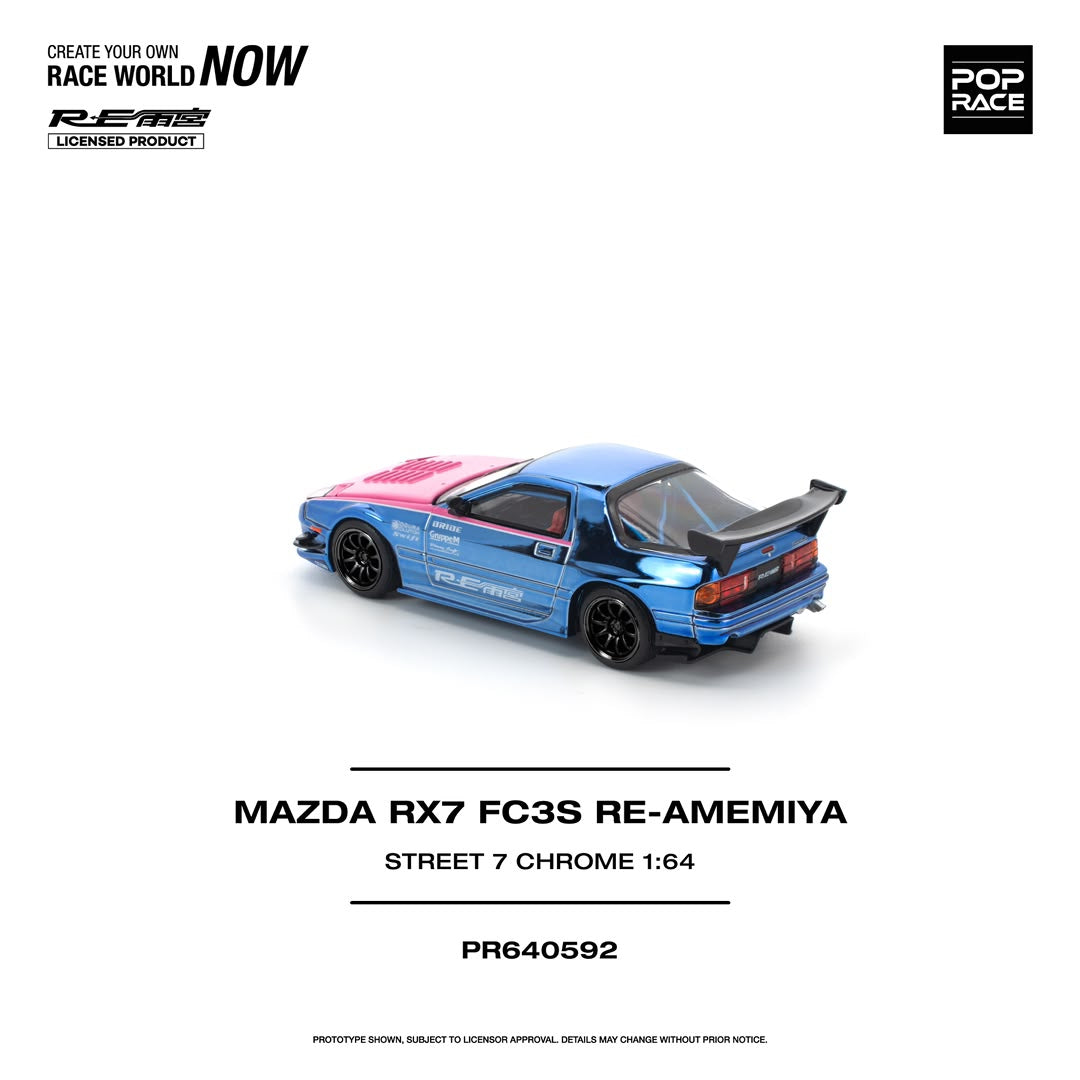 1/64 Mazda RX7 (FC3S) Re-Amemiya Street7 Chrome - Poprace - PR640592