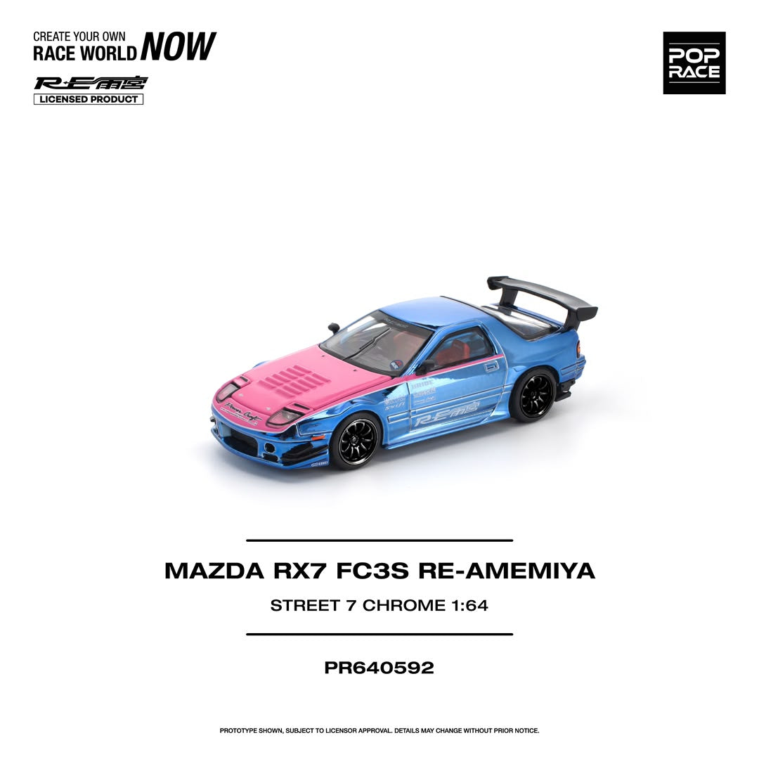 1/64 Mazda RX7 (FC3S) Re-Amemiya Street7 Chrome - Poprace - PR640592