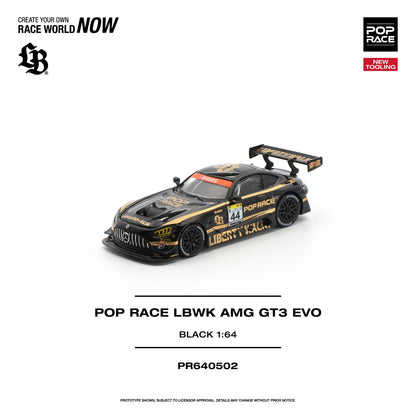 1/64 LBWK AMG GT3 EVO, black/gold - Poprace - PR640502