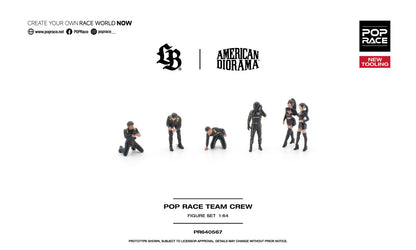 1/64 POP RACE Team Crew (6 Figures), - Poprace - PR640567