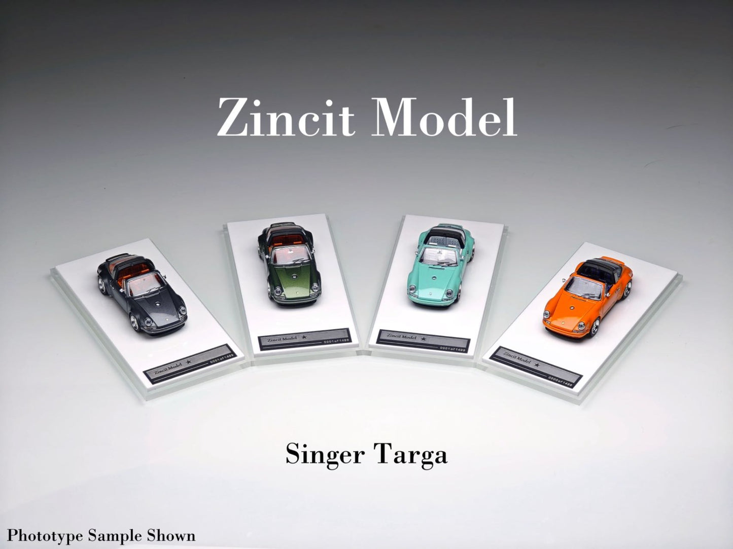 1/64 Singer 911 964 Targa  - Zincit Model - 4 colour options