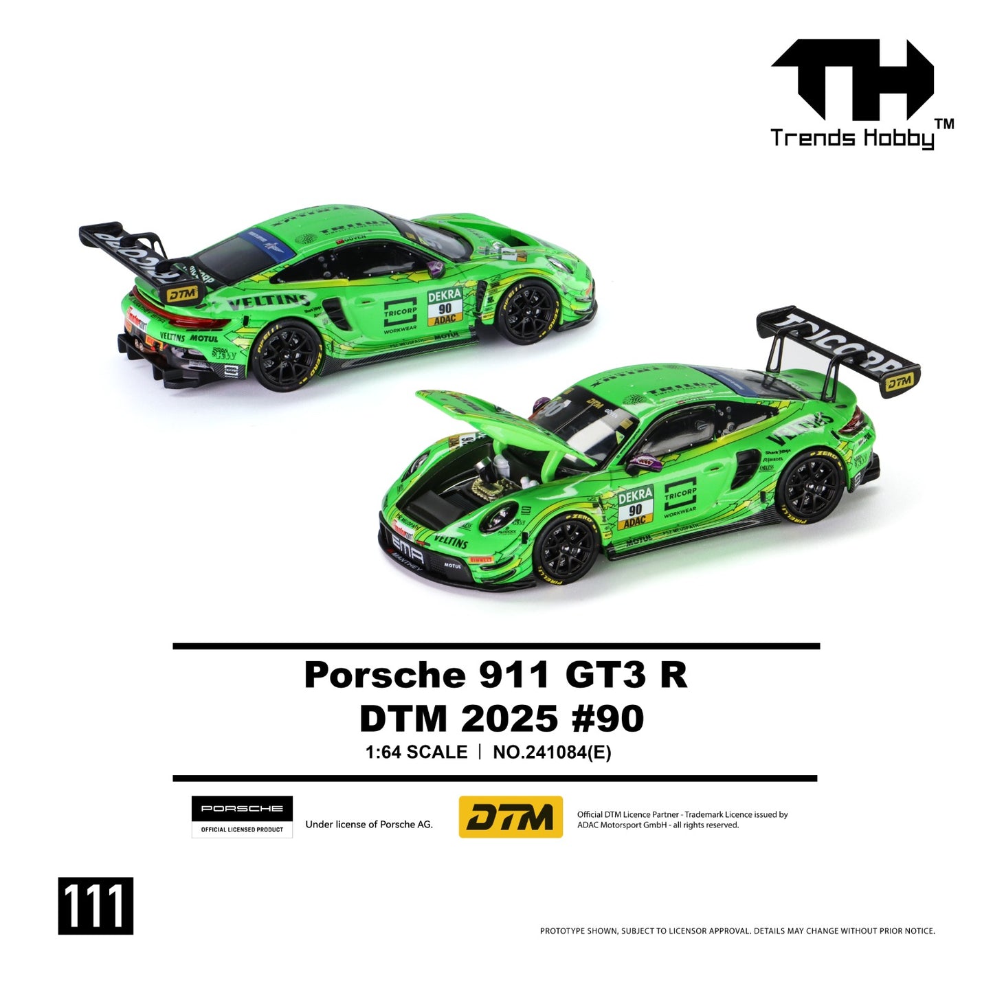 1/64 Porsche 911 GT3 R  DTM25 #90  - Trends Hobby - 241084E