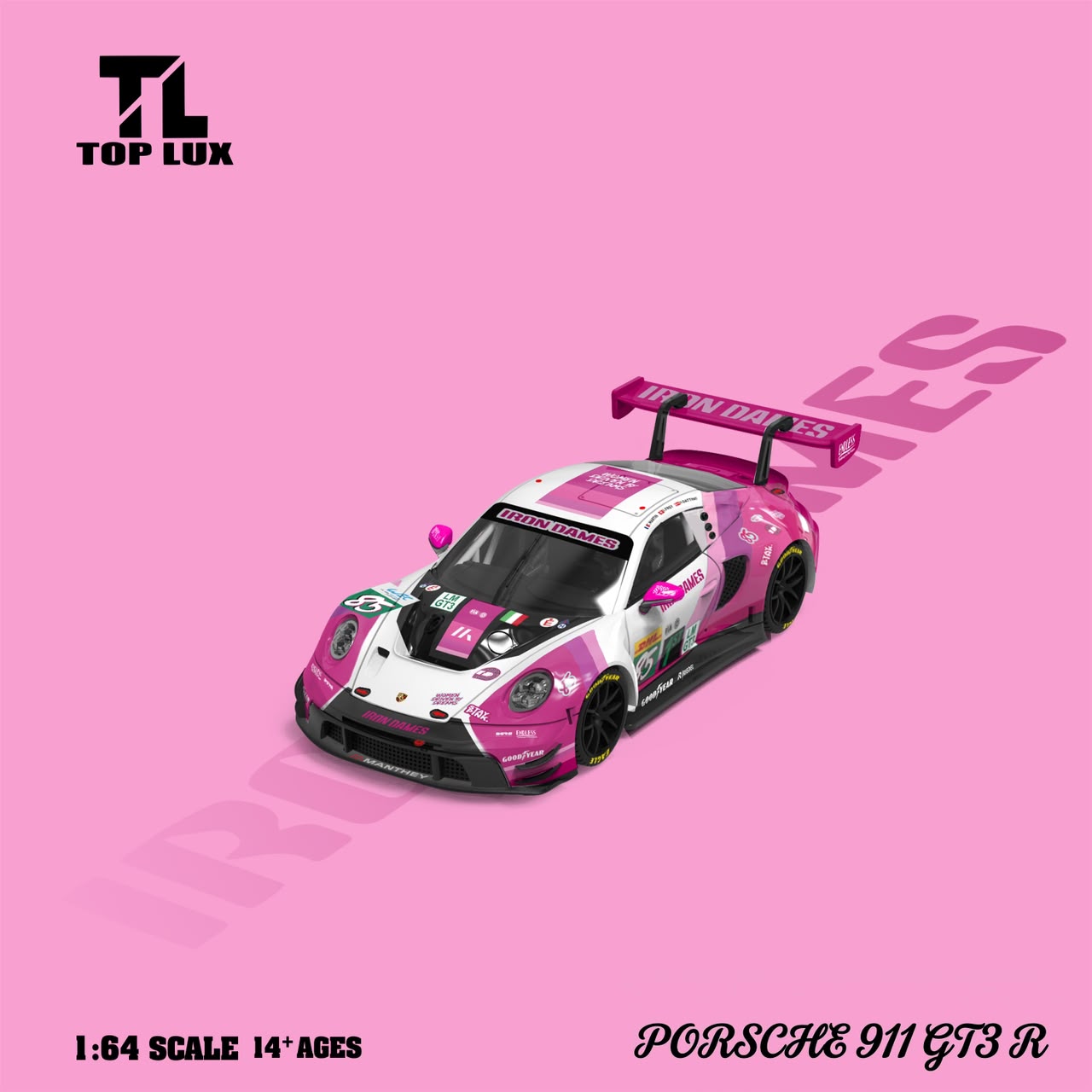 1/64 Porsche 911 GT3 R Iron Dames - TopLux - TL64006