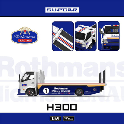 1/64 - H300 flatbed transport trailer - Rothman - Supcar - SC647254