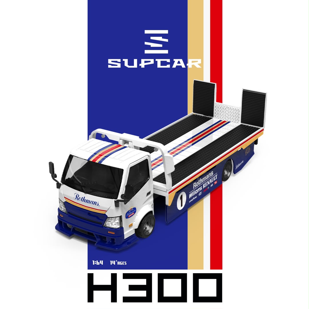 1/64 - H300 flatbed transport trailer - Rothman - Supcar - SC647254
