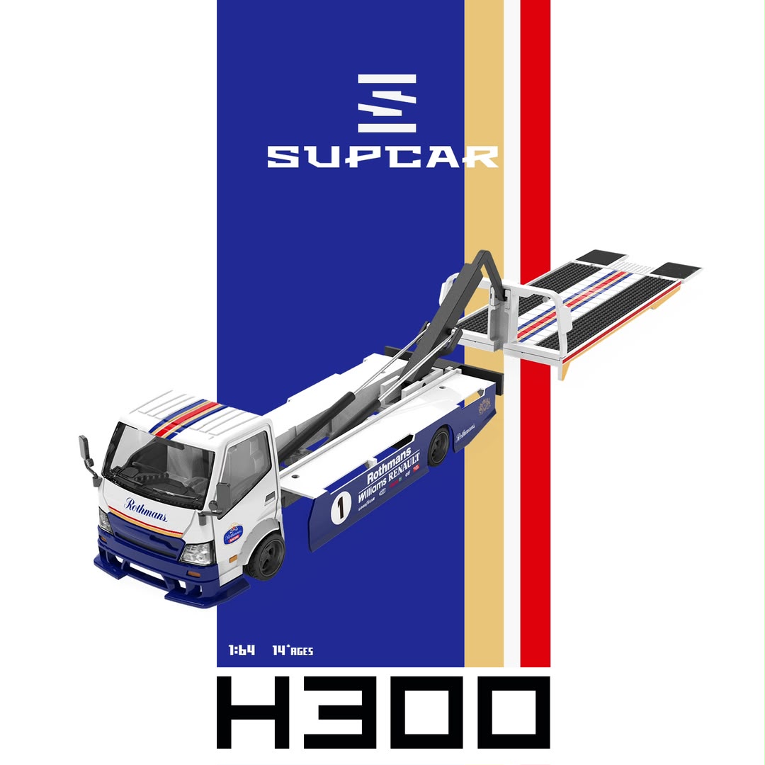 1/64 - H300 flatbed transport trailer - Rothman - Supcar - SC647254