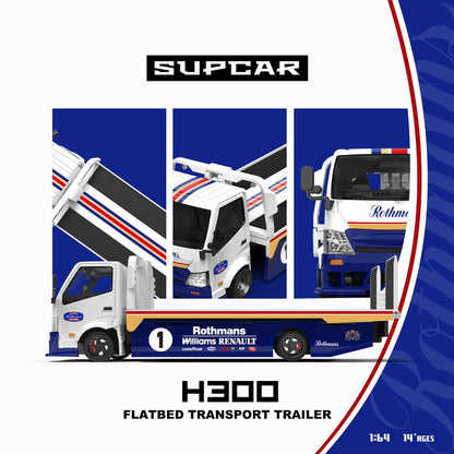 1/64 - H300 flatbed transport trailer - Rothman - Supcar - SC647254