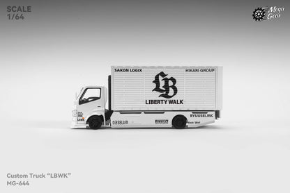 1/64 - 3300 Series 300 Custom Gull Wing Truck, Metallic White LB Livery - Mega Gear - MG644