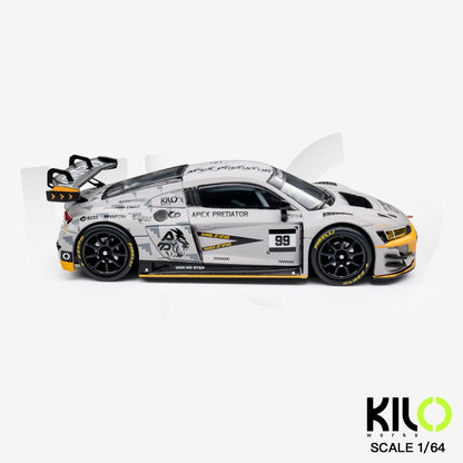1/64 Audi R8 LMS GT3 EVO II, grey #99 Apex Predator - KiloWorks/ NZG - KLW0036-25