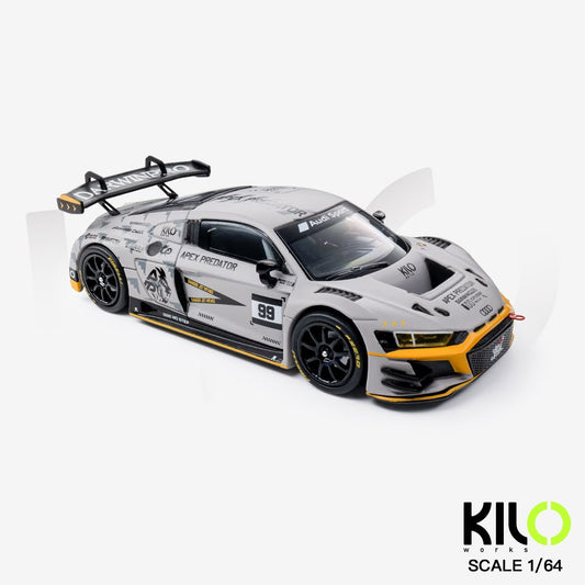 1/64 Audi R8 LMS GT3 EVO II, grey #99 Apex Predator - KiloWorks/ NZG - KLW0036-25