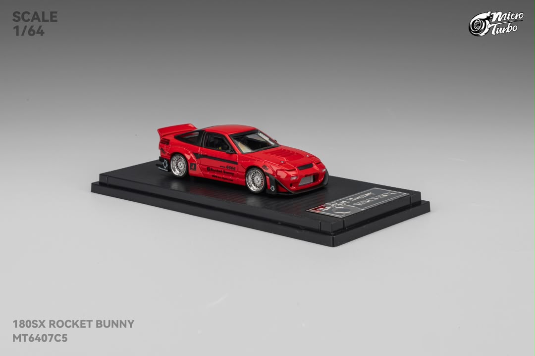 1/64 S13 Silvia 180SX, Pandem Rocket Bunny Wide-body Modified Version - Micro Turbo - MT6407C5