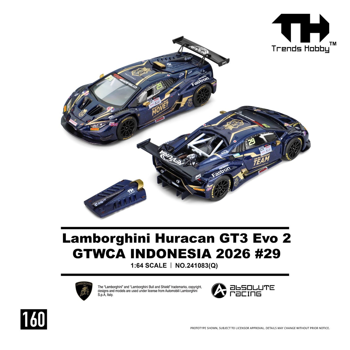 1/64 Lamborghini Huracan GTWCA Indonesia 2026 #29 - Trends Hobby - 241083Q
