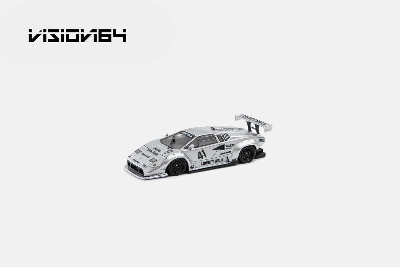1/64 Countach LP500, LB-Works wide-body  - Vision64 - 4 colour options - 999 ltd ***Pre Order***