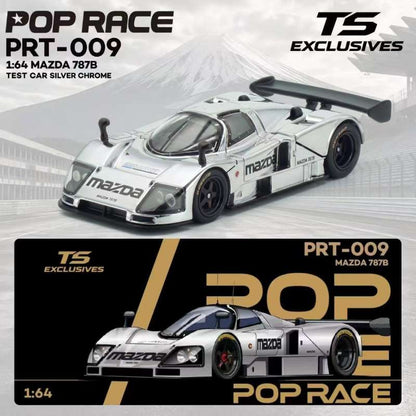 1/64 Mazda 787B Test Car *POPRACE x TOKYO STATION*, silver chrome - Pop Race - PRT009 *** Pre Order ***