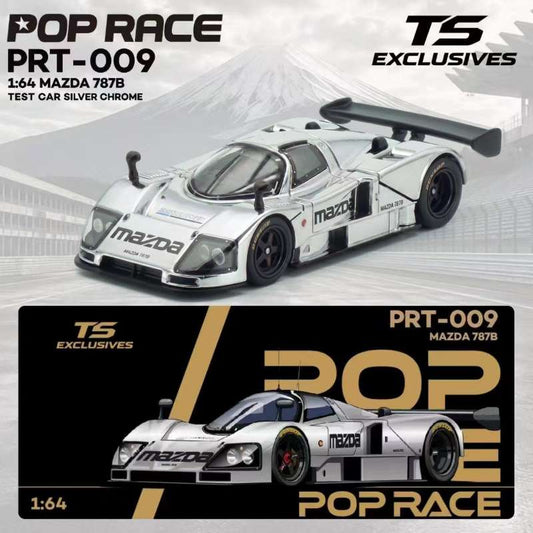 1/64 Mazda 787B Test Car *POPRACE x TOKYO STATION*, silver chrome - Pop Race - PRT009 *** Pre Order ***