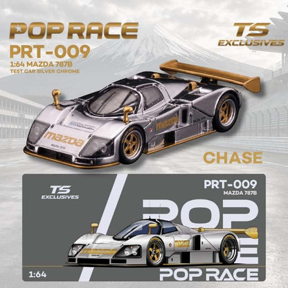 1/64 Mazda 787B Test Car *POPRACE x TOKYO STATION*, silver chrome - Pop Race - PRT009 *** Pre Order ***